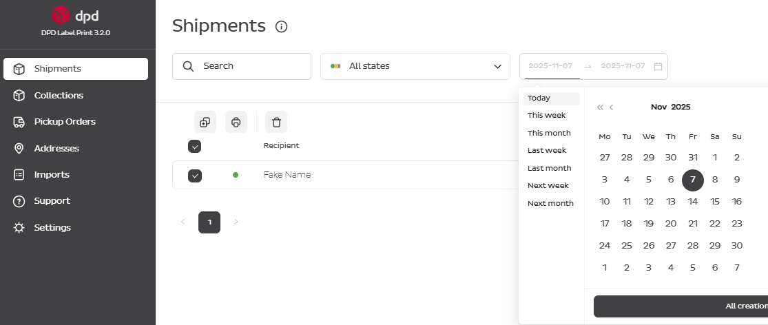 Manifests list