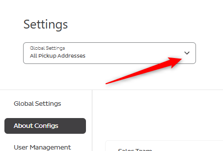 Multiple pickup addresses