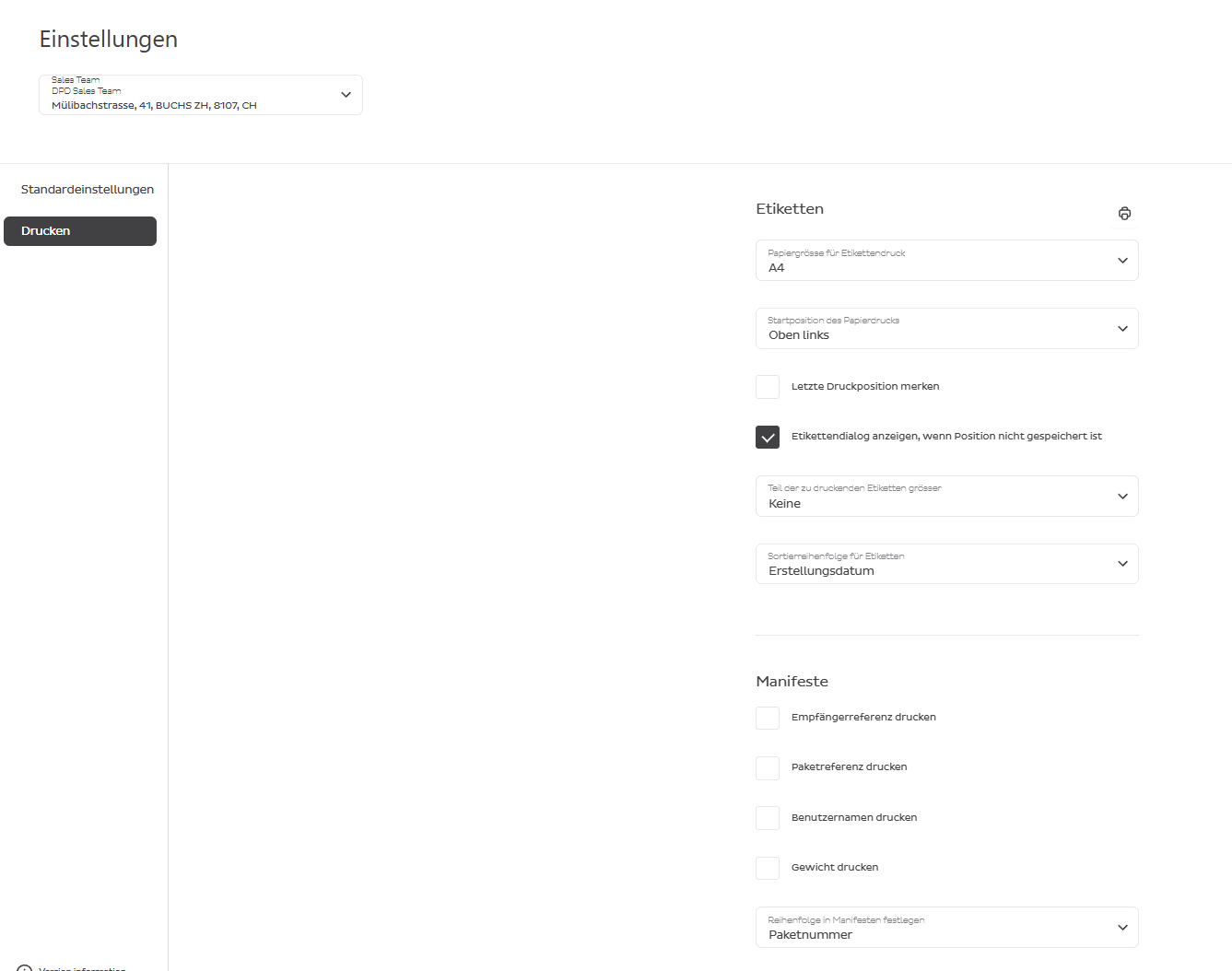 Standardeinstellungen (1)