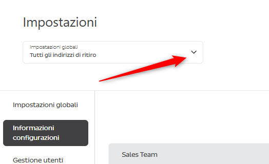 Più indirizzi di ritiro